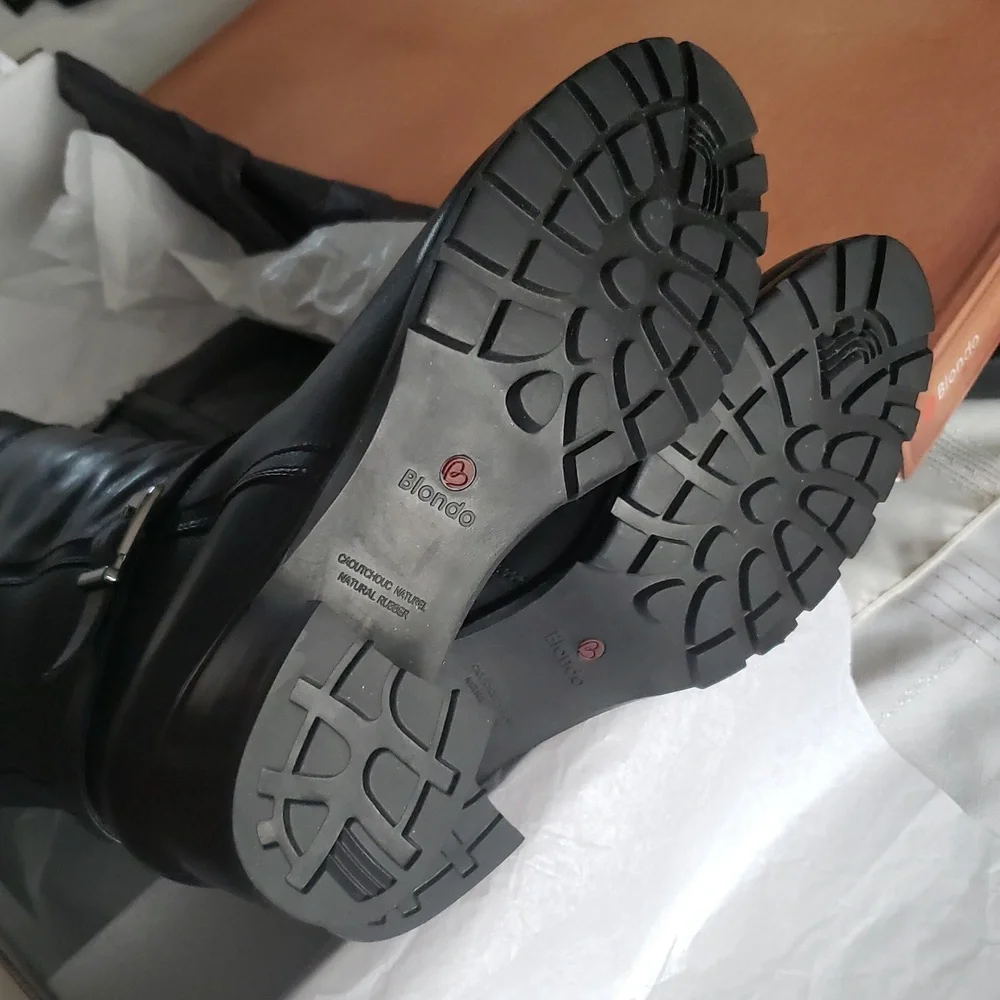 Blondo NEW Fabrizia Waterproof Tall Riding Boots Genuine Shearling Lamb Leather - Picture 12 of 17